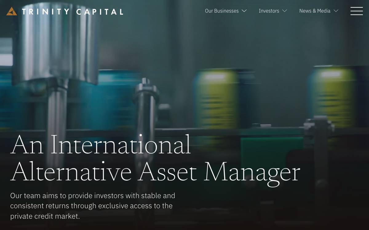 Trinity Capital website preview