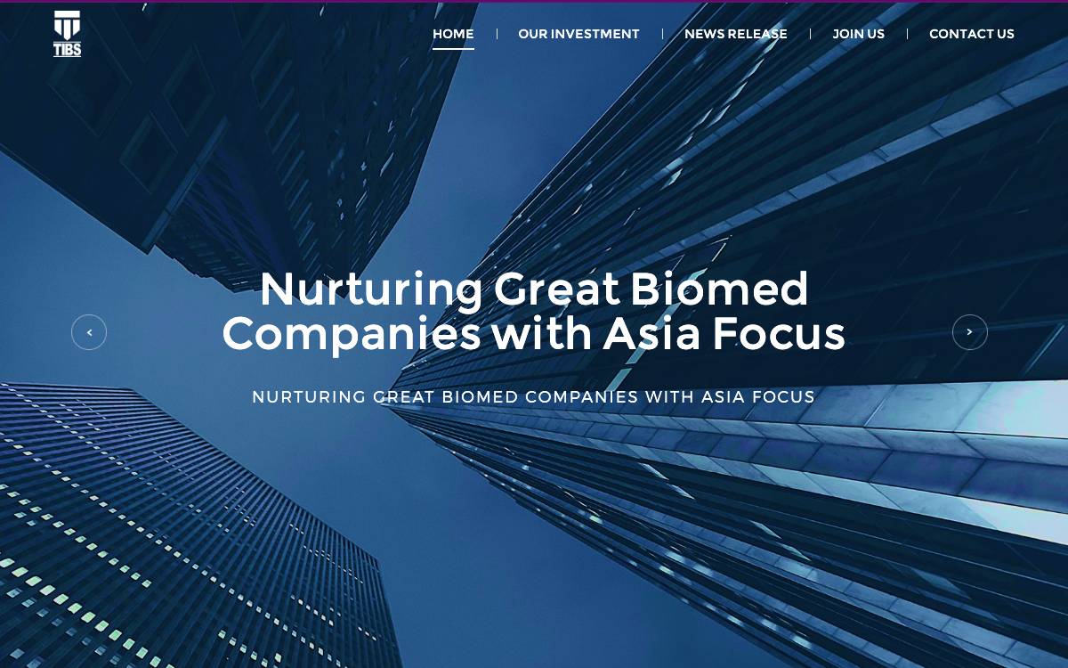 Trinity Innovation Bioventure Singapore website preview