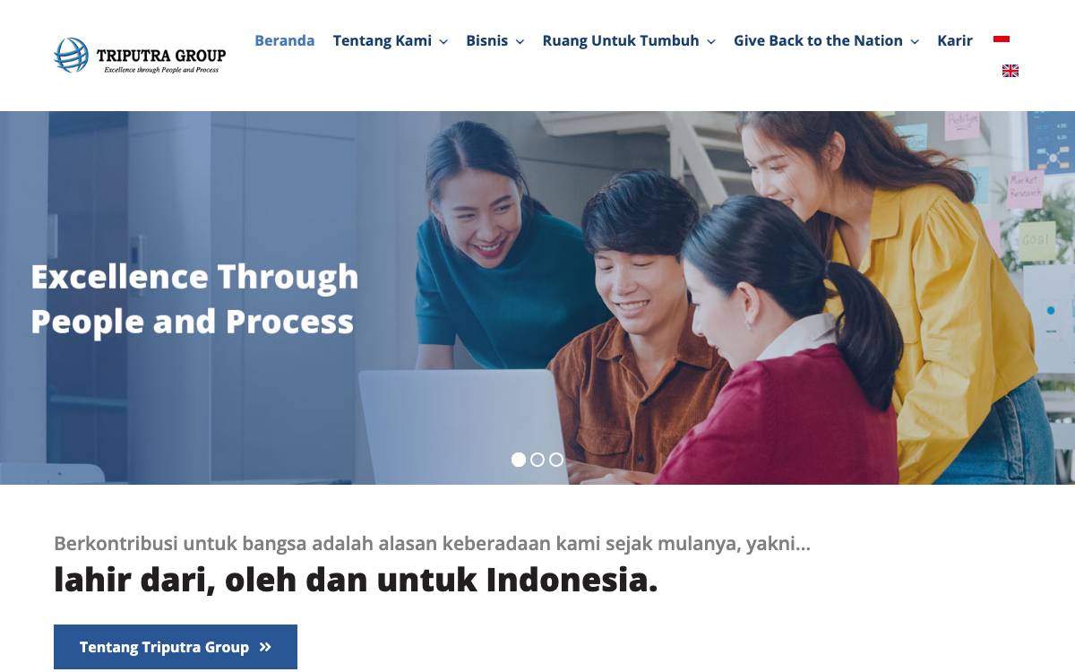 Triputra Group website preview