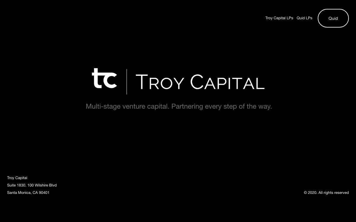 Troy Capital Partners website preview