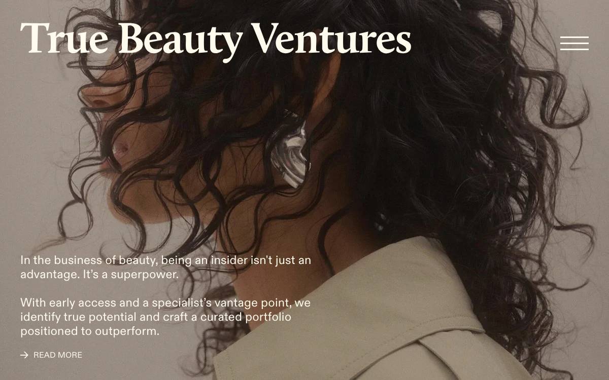 True Beauty Ventures website preview