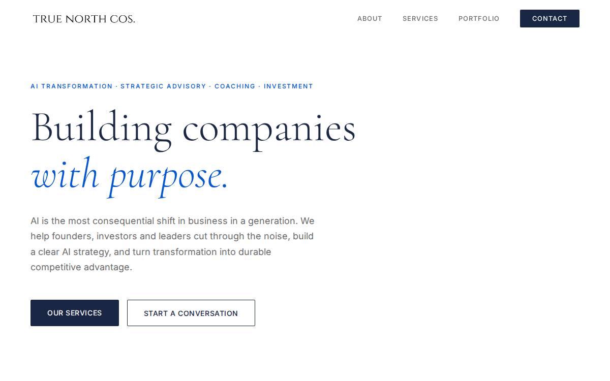 True North Cos. website preview