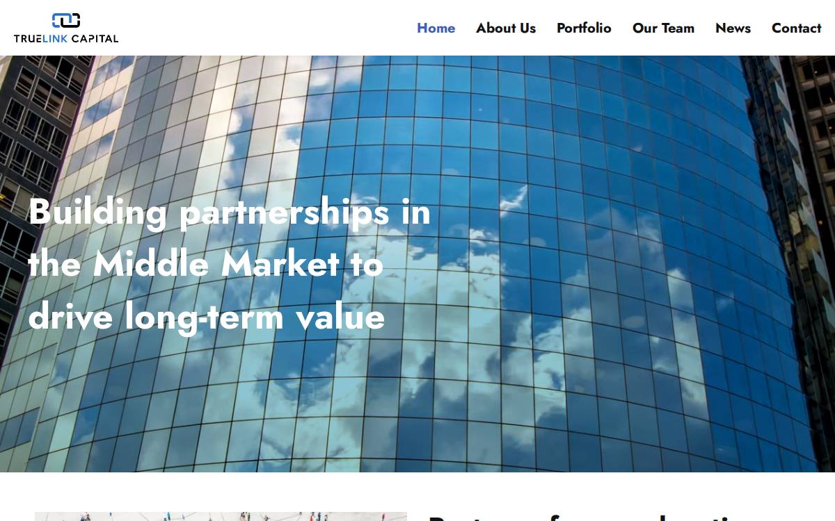 Truelink Capital website preview