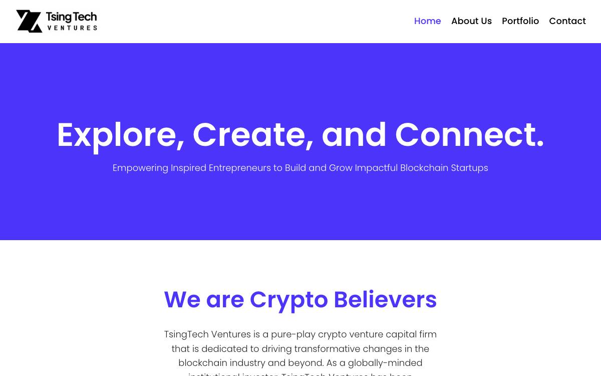 TsingTech Ventures website preview
