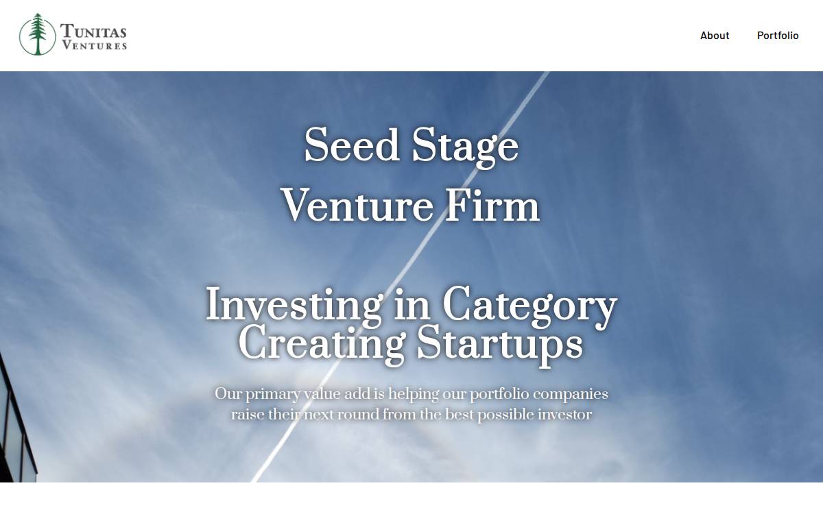 Tunitas Ventures website preview