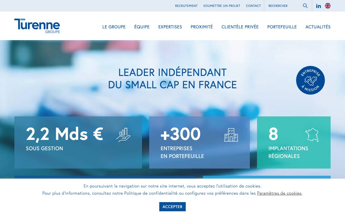 Turenne Capital Partenaires website preview