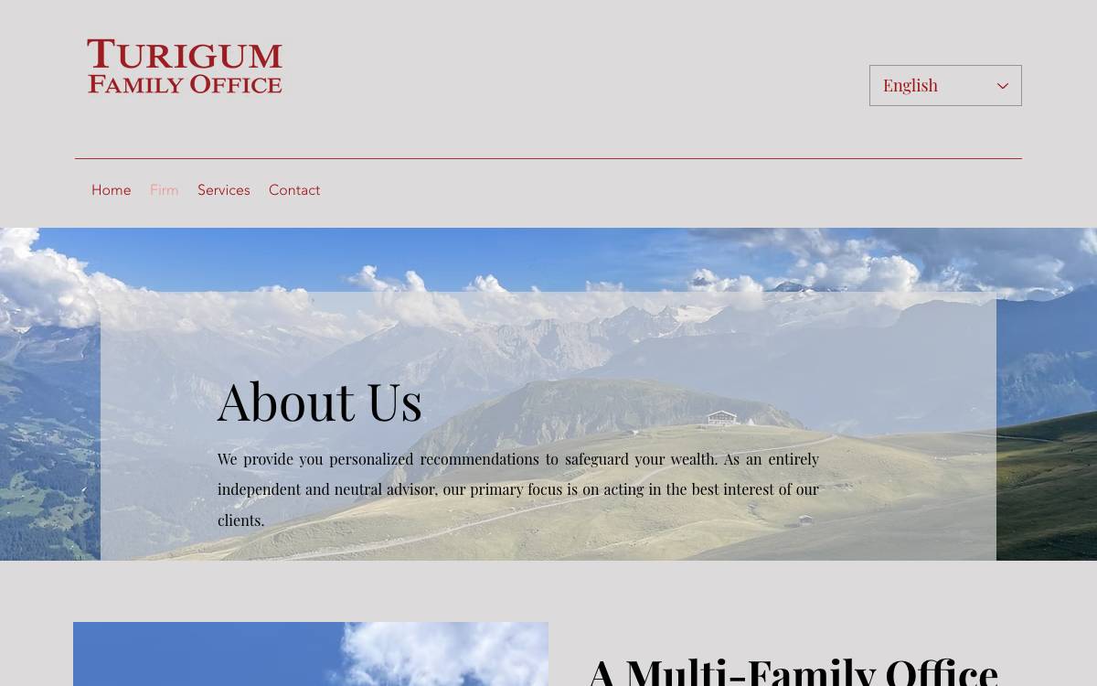 Turigum Family Office AG website preview