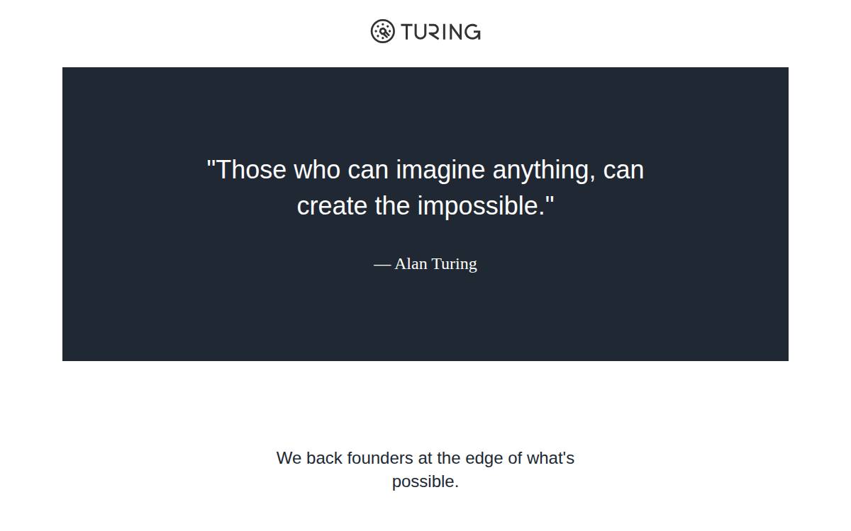 Turing Capital website preview
