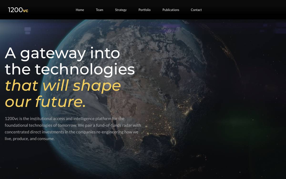 Twelve Hundred VC (1200 VC) website preview