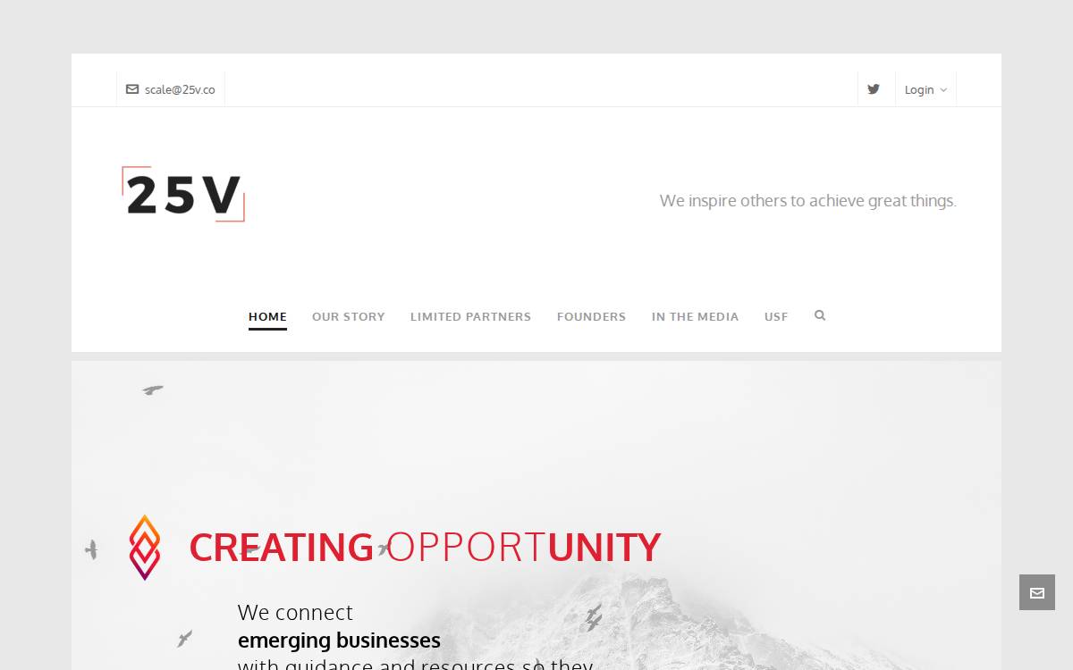 Twenty Five Ventures website preview