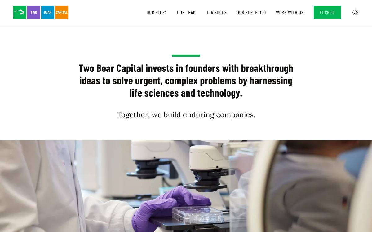 Two Bear Capital website preview