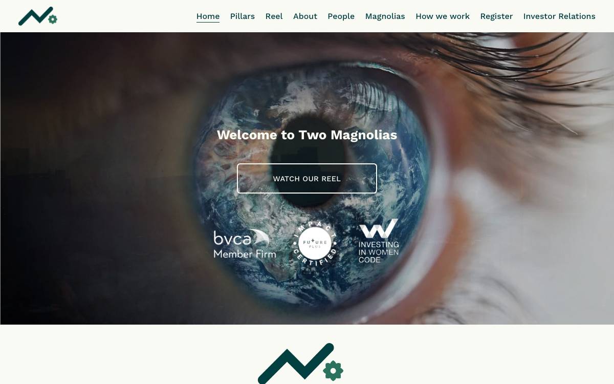 Two Magnolias website preview