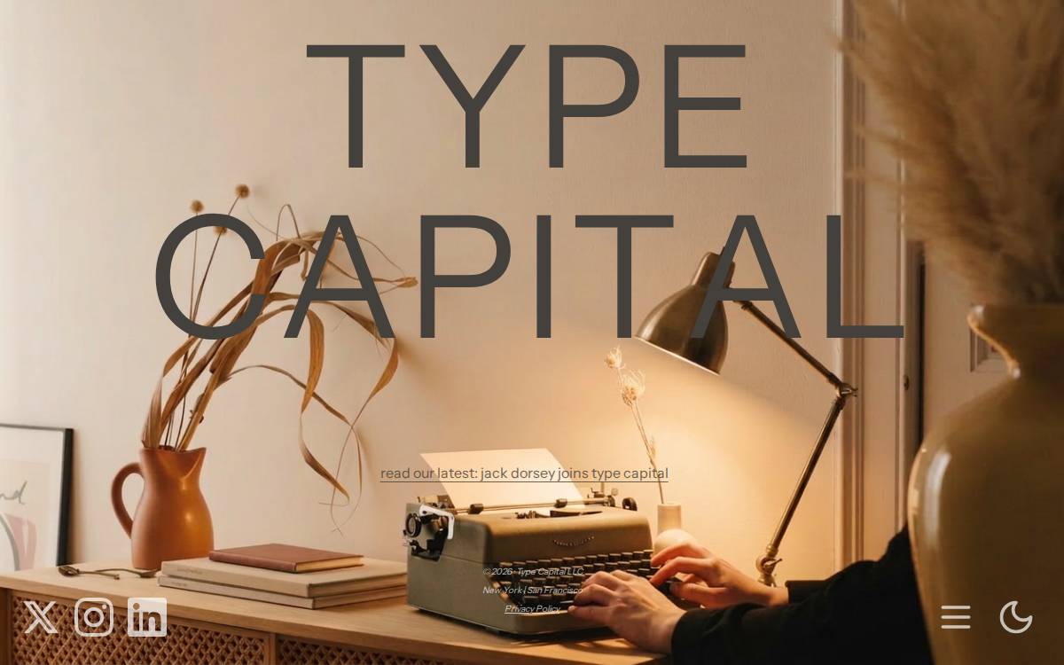 Type Capital website preview