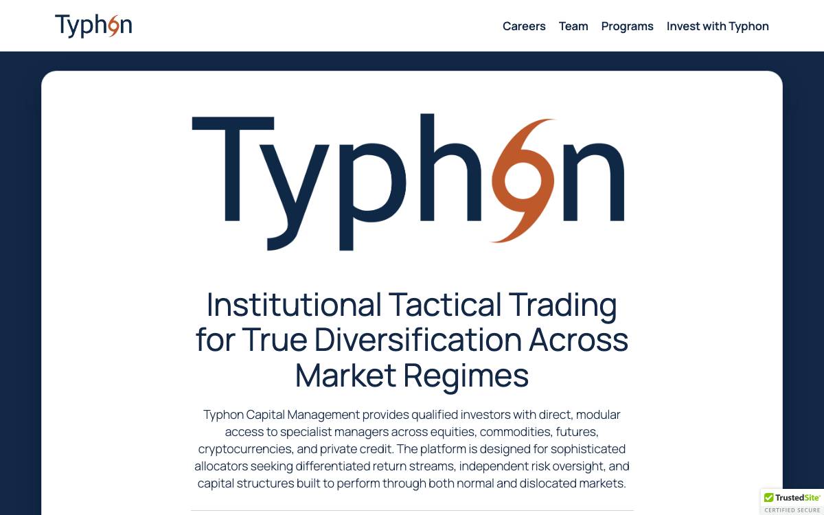 Typhon Capital Management website preview