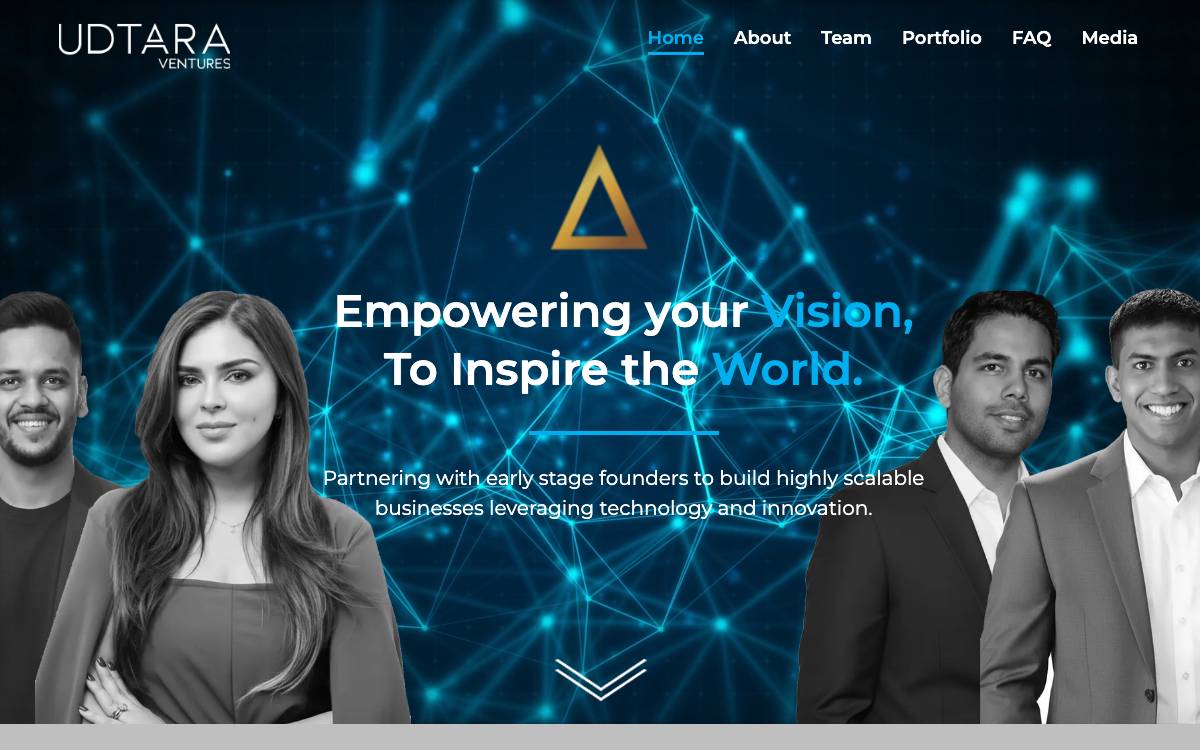 Udtara Ventures website preview