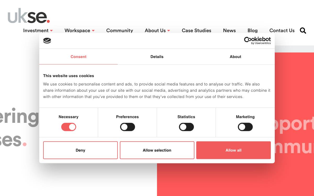 UKSE website preview