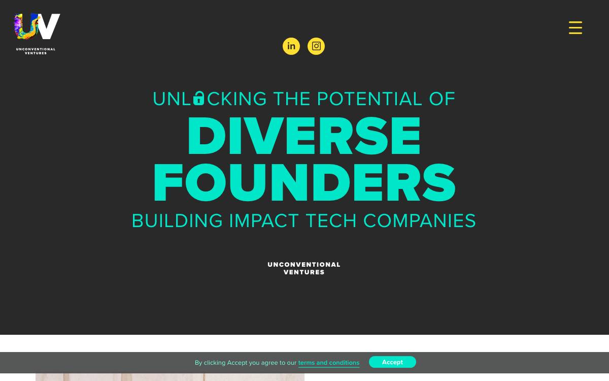 Unconventional Ventures website preview