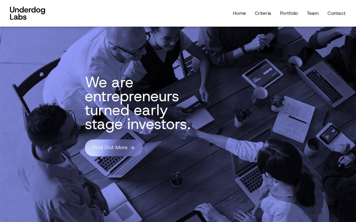 Underdog Labs website preview