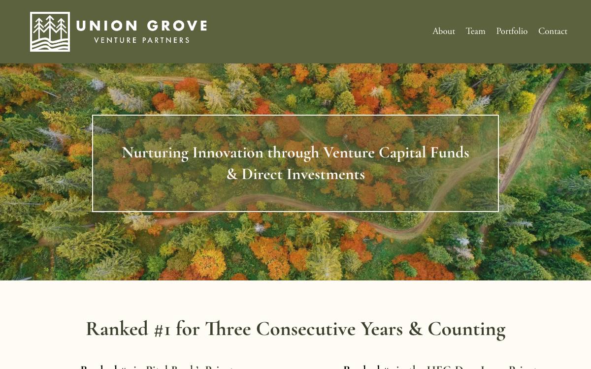 Union Grove Venture Partners website preview