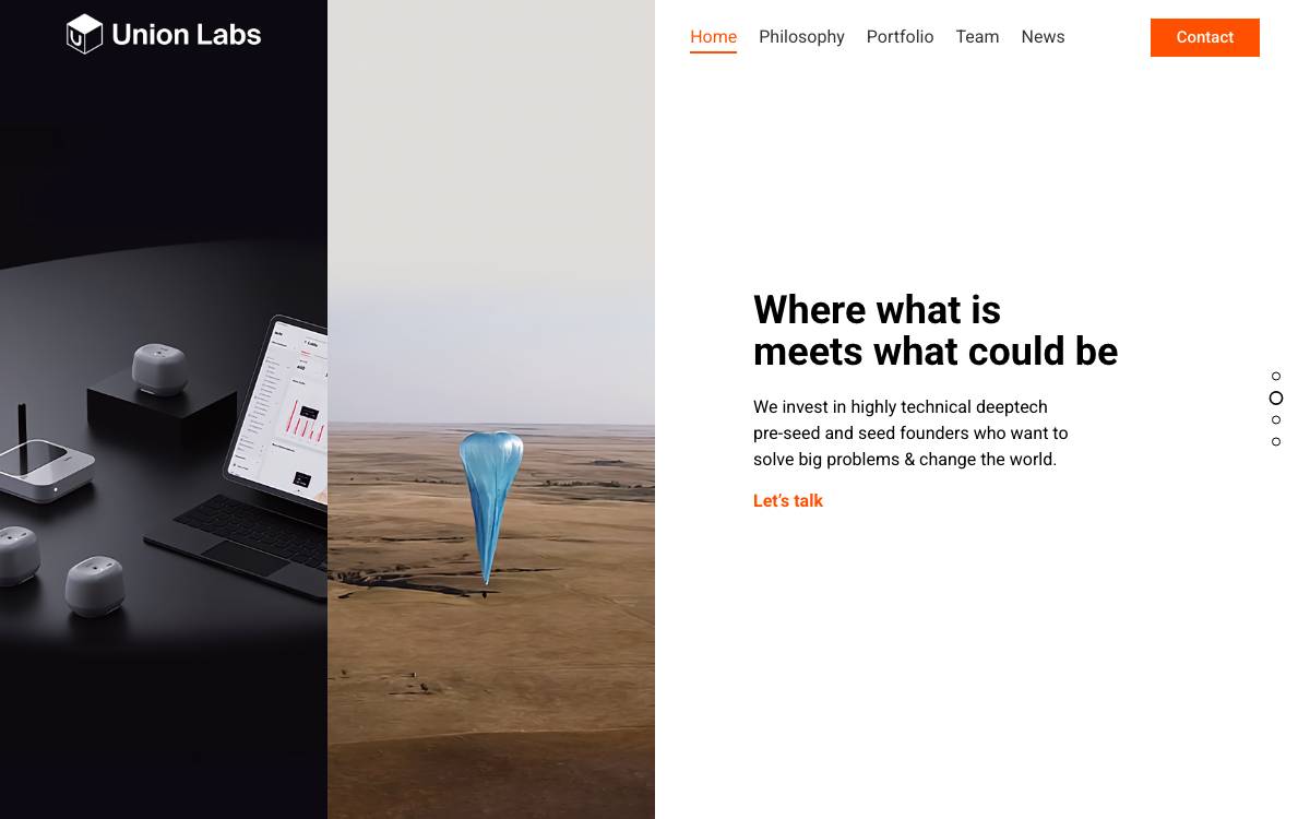UNION Labs Ventures website preview