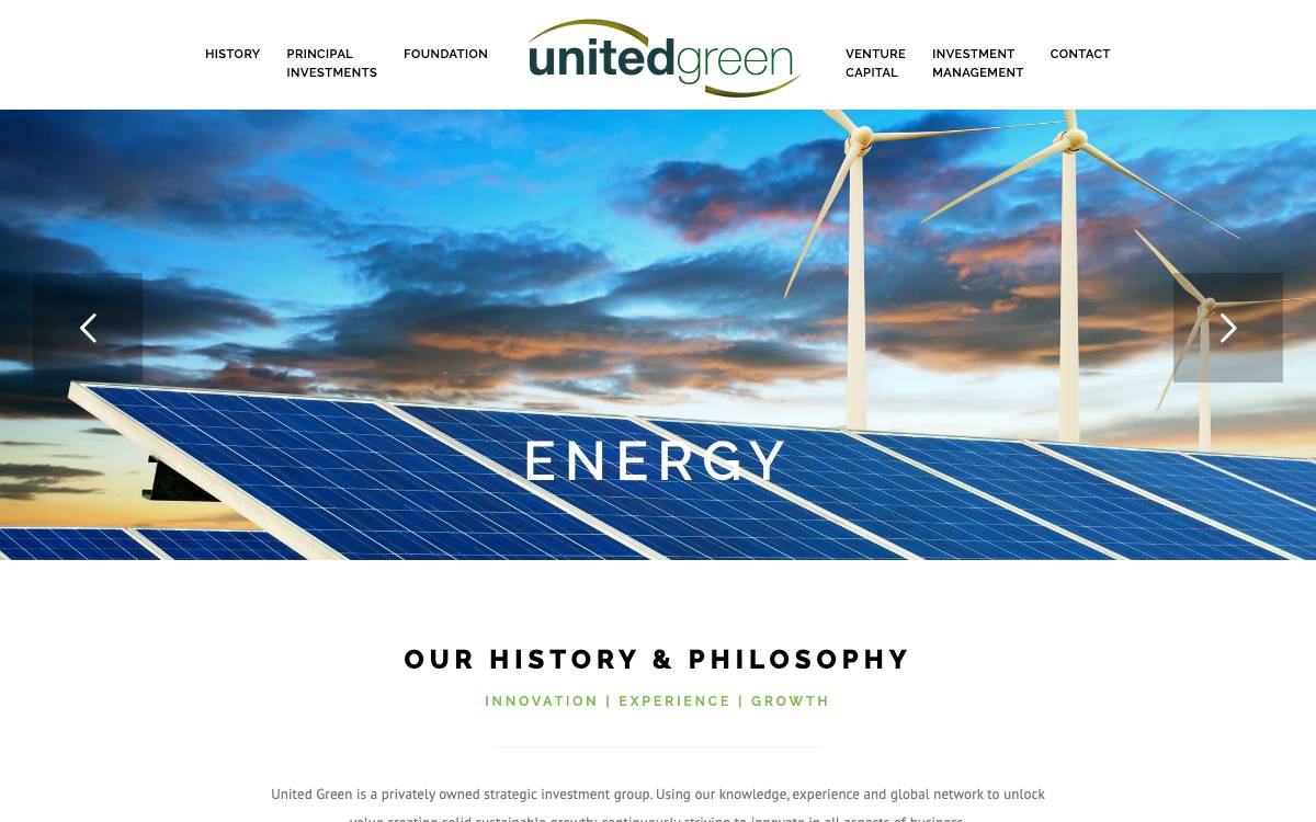 United Green website preview