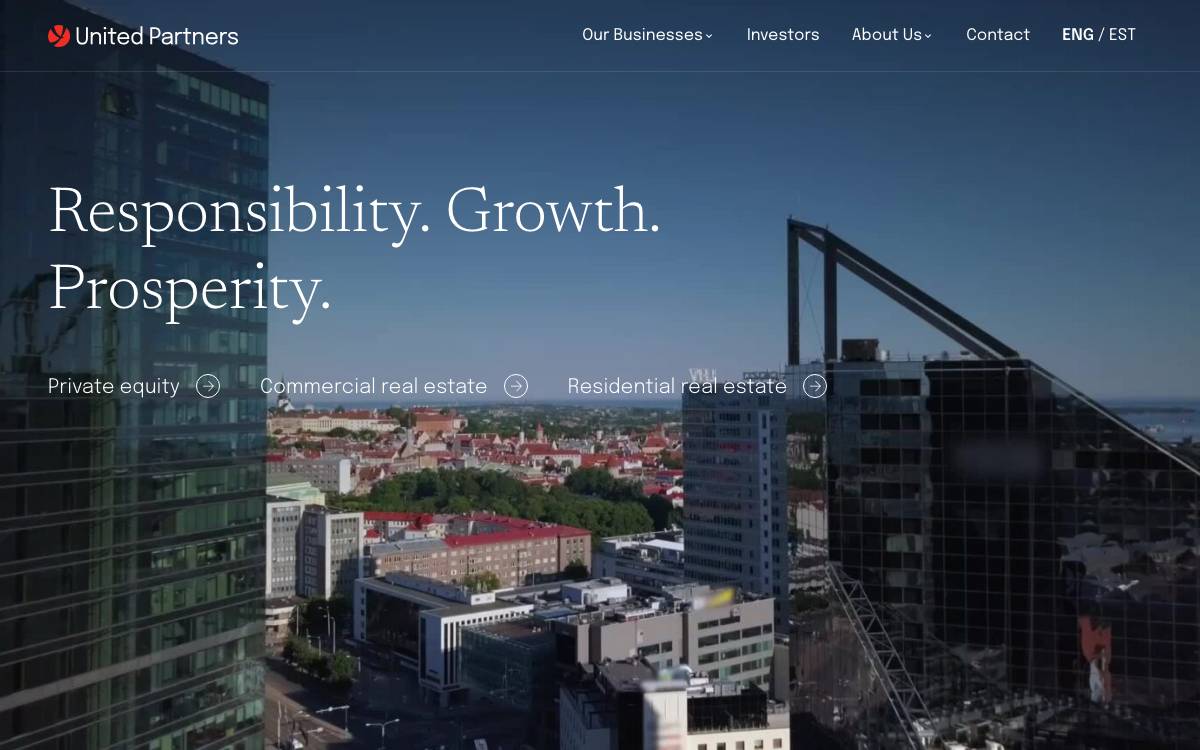 United Partners website preview