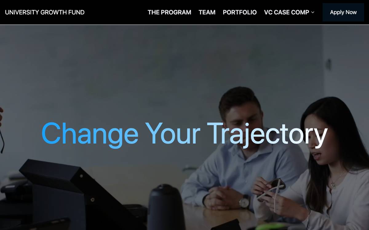 University Growth Fund website preview