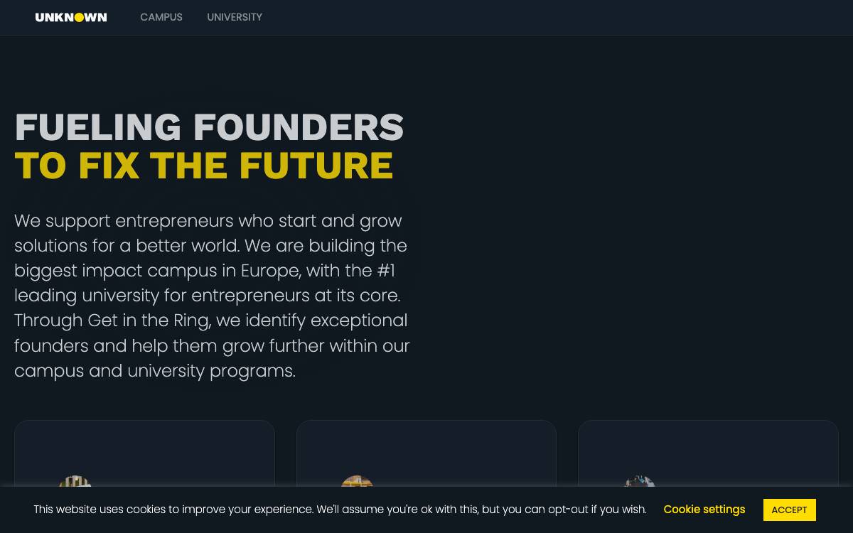 Unknown Group website preview