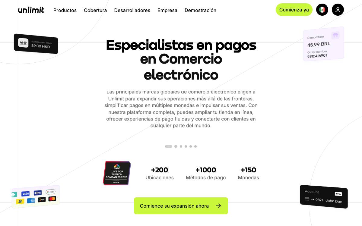 Unlimint website preview