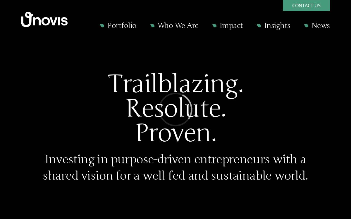 Unovis Asset Management website preview