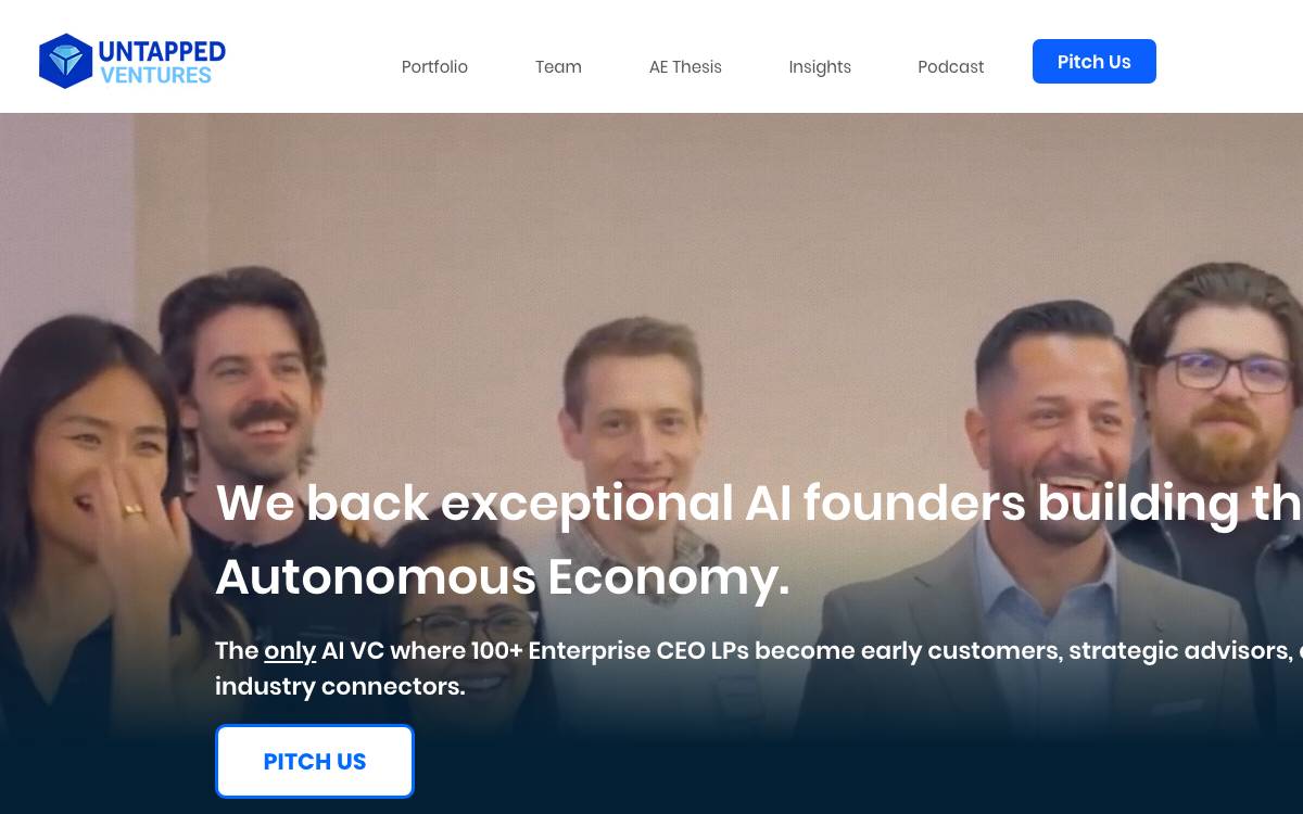 Untapped Ventures website preview