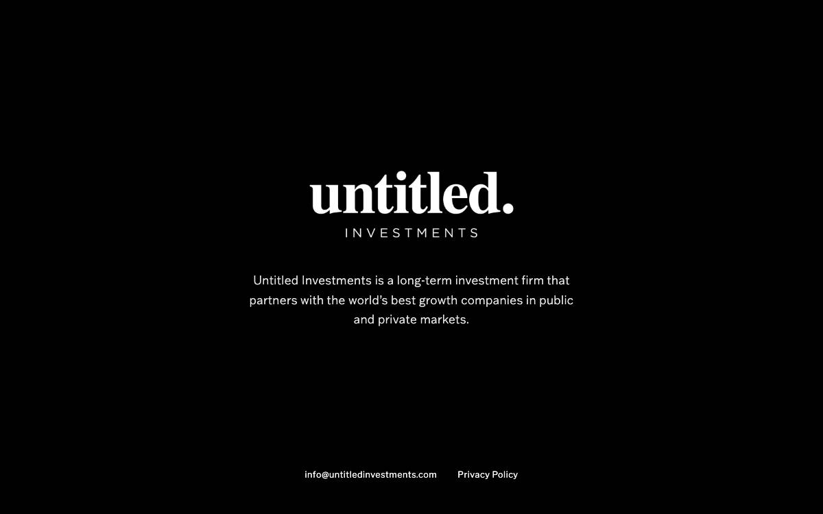 Untitled Investments website preview