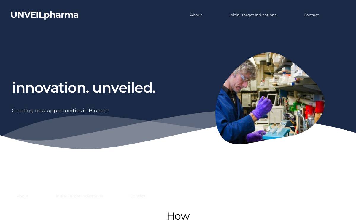 Unveil Pharma website preview