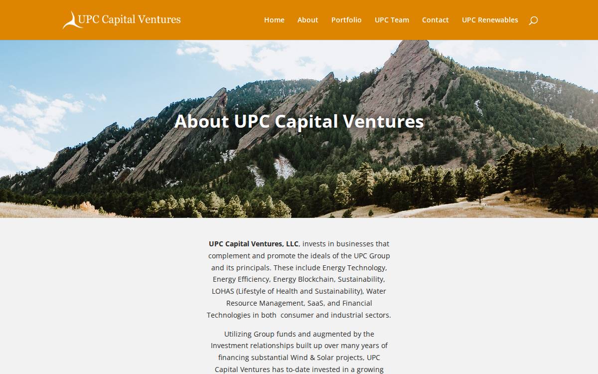UPC Capital Ventures website preview