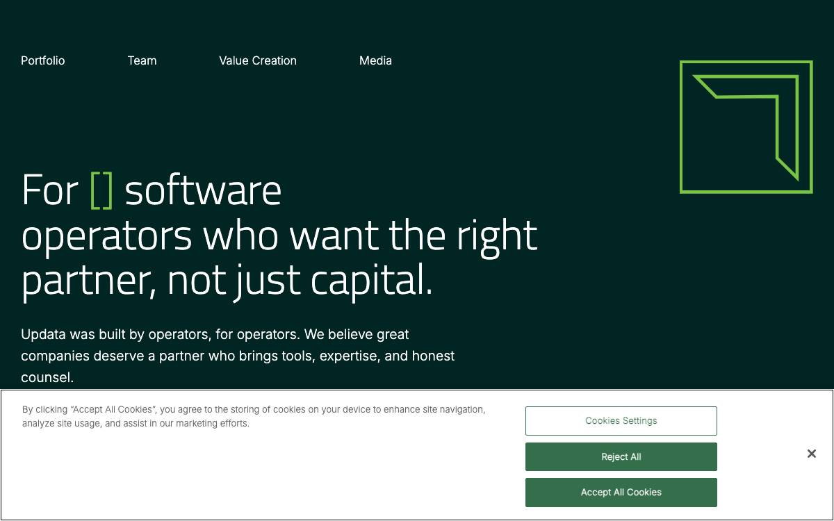 Updata Partners website preview