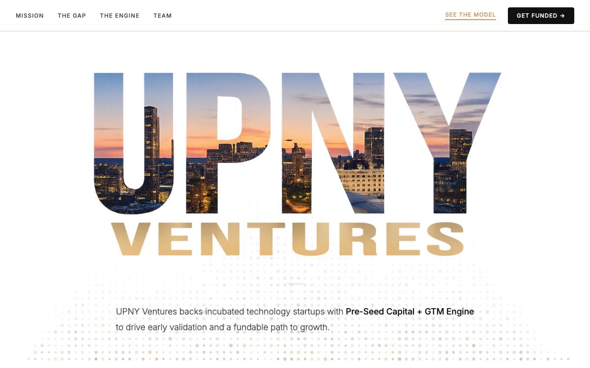 UPNY Ventures website preview