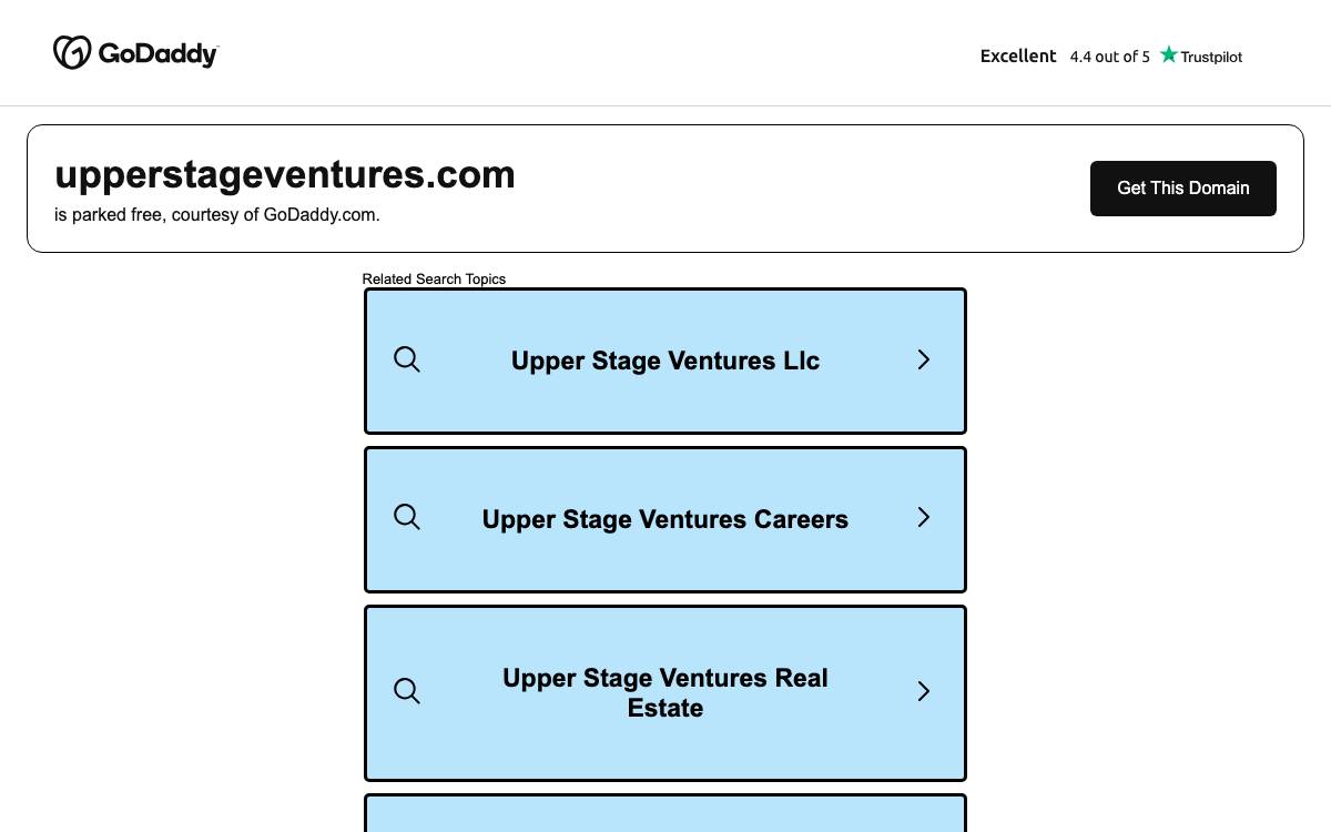 Upper Stage Ventures website preview