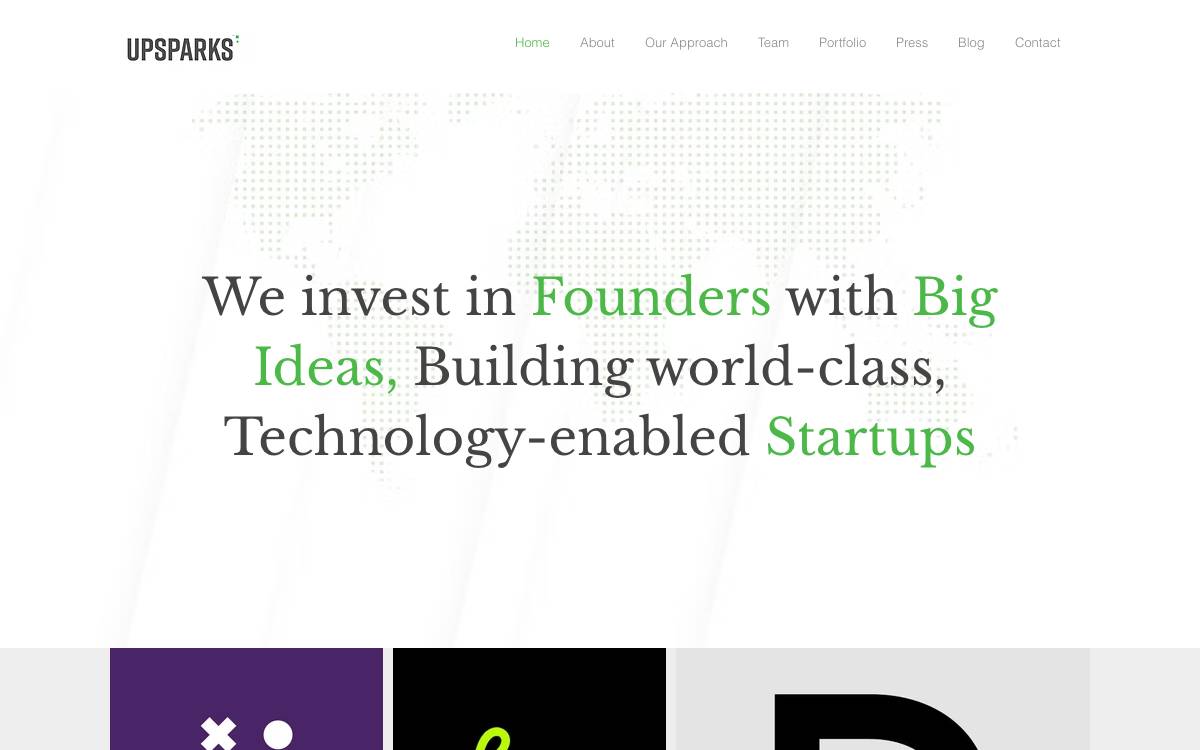 Upsparks Capital website preview