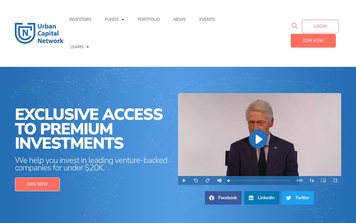 Urban Capital Network website preview