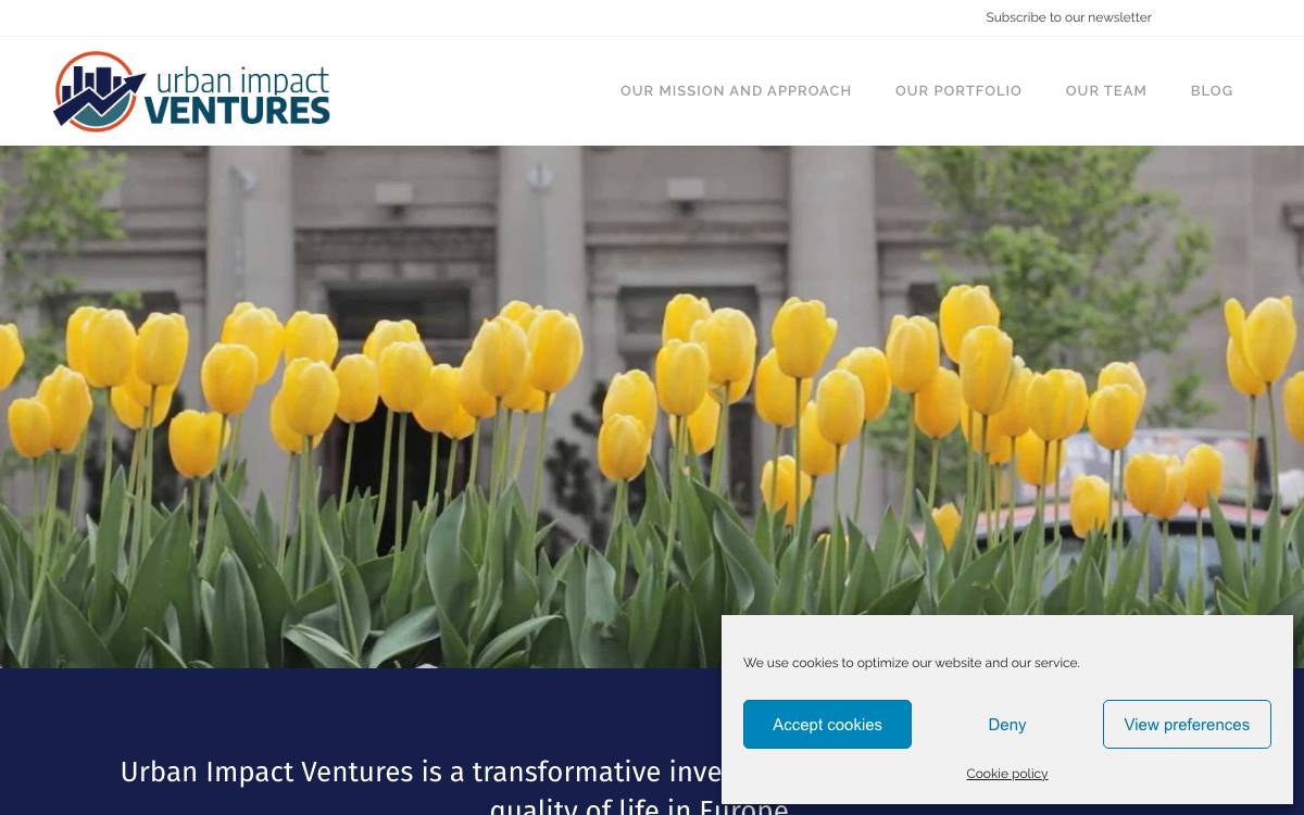 Urban Impact Ventures website preview