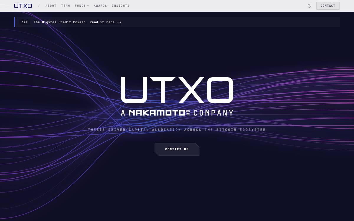 UTXO Management website preview