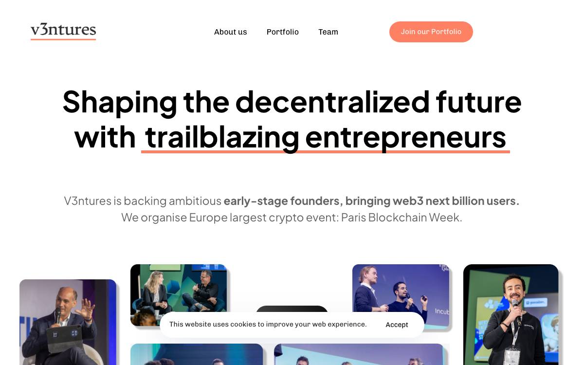 v3ntures website preview