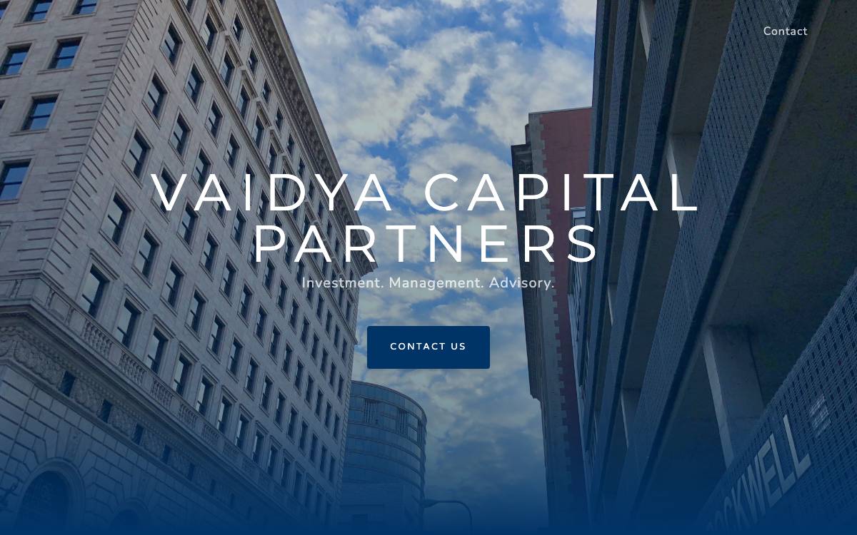 Vaidya Capital Partners website preview