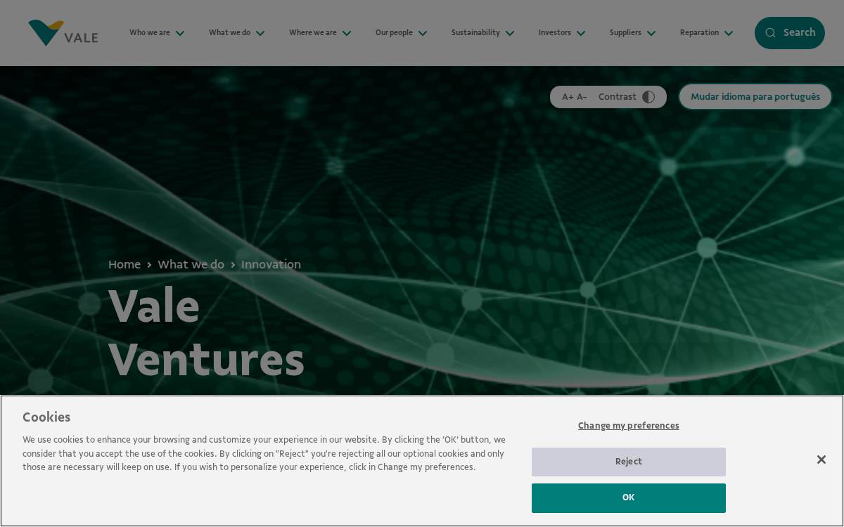 Vale Ventures website preview