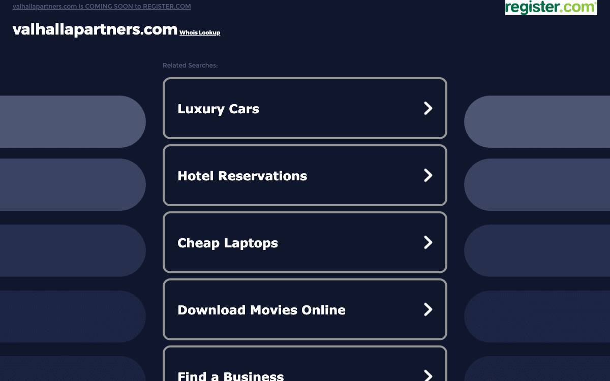 Valhalla Partners website preview