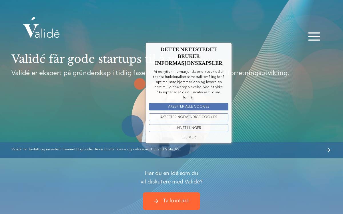 Validé website preview
