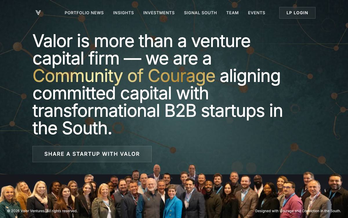 Valor Ventures website preview