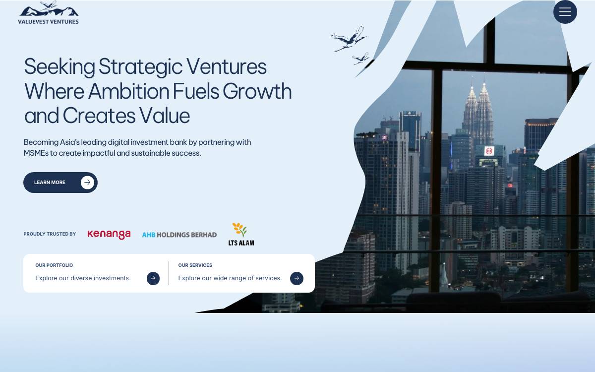 Valuevest Ventures website preview