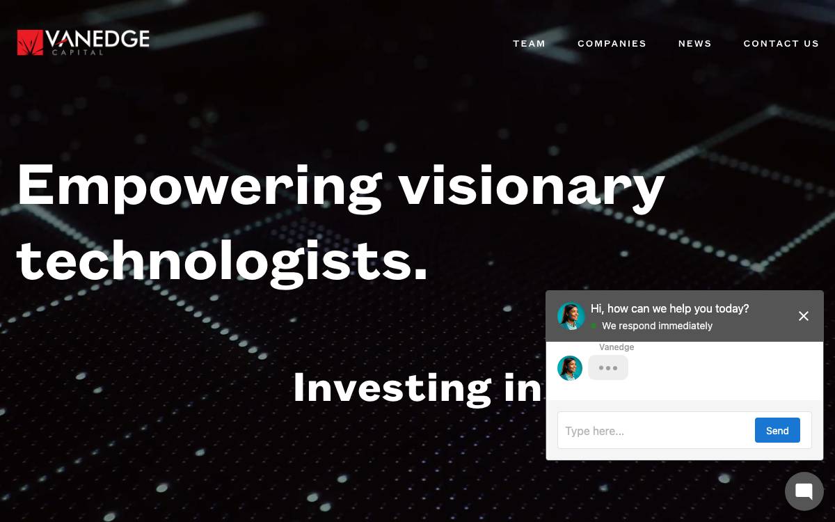 Vanedge Capital website preview