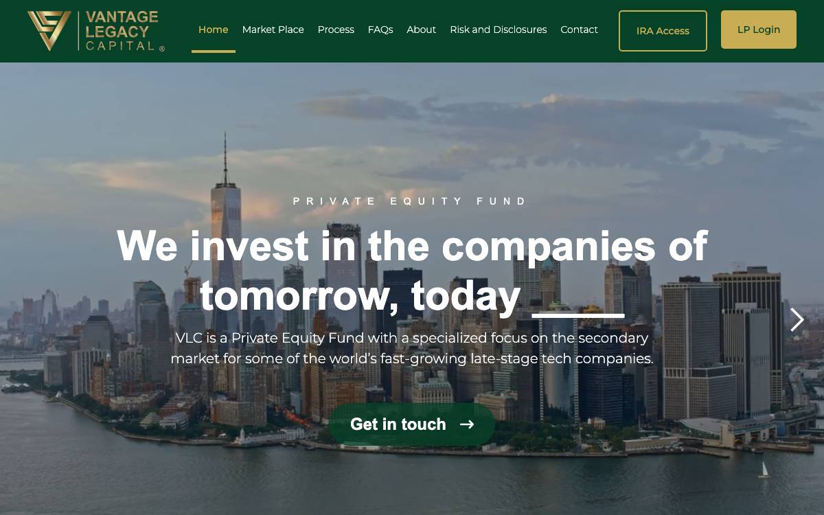 Vantage Legacy Capital website preview